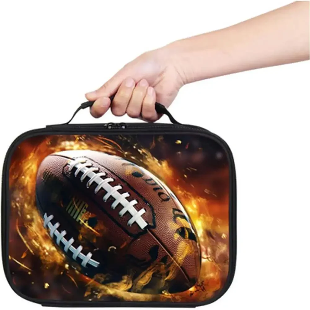 Football Lunch Box for Boys and Kids, American Football Design, Sports School